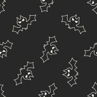 bat doodle drawing seamless pattern background