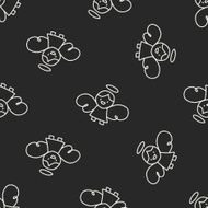 angel doodle drawing seamless pattern background