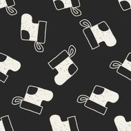 Christmas socks doodle drawing seamless pattern background N3