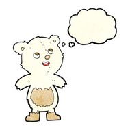 cartoon polar bear with thought bubble N15