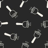 bell doodle drawing seamless pattern background