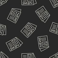 newspaper doodle drawing seamless pattern background N3