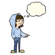 cartoon pointing teenager with thought bubble N3