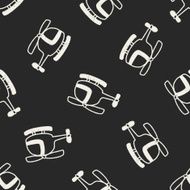 helicopter doodle drawing seamless pattern background