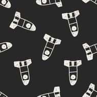 Missile doodle drawing seamless pattern background