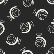 globe doodle drawing seamless pattern background