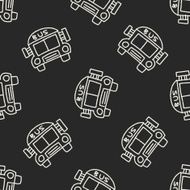 bus doodle drawing seamless pattern background N2