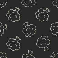 tree doodle drawing seamless pattern background