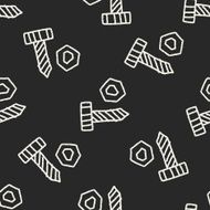 pushpin doodle drawing seamless pattern background