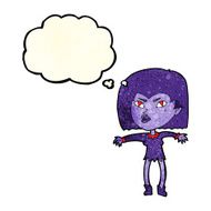 cartoon vampire girl with thought bubble N54