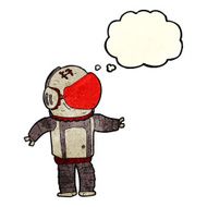 cartoon astronaut with thought bubble N28