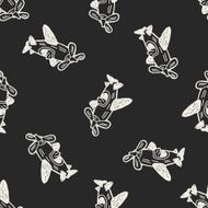 Doodle Toy Plane seamless pattern background N2