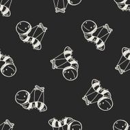 Doodle Puppet seamless pattern background