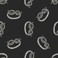 Doodle Goggles seamless pattern background N5