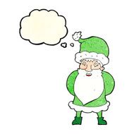 cartoon santa claus with thought bubble N43