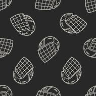 Doodle Football seamless pattern background