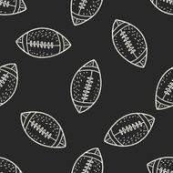 Doodle Football seamless pattern background N2