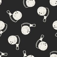 Doodle Bowling seamless pattern background N3