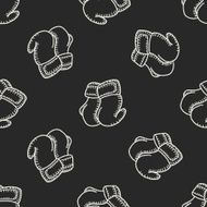 Doodle Boxing seamless pattern background N3