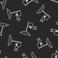 Doodle Landed seamless pattern background