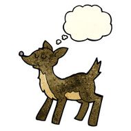 cute cartoon deer with thought bubble N3