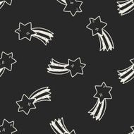 Doodle Meteor seamless pattern background