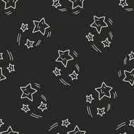 Doodle Meteor seamless pattern background N2