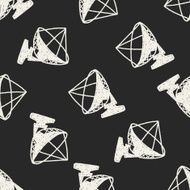 Doodle Satellites seamless pattern background N9