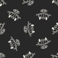 Doodle Robot seamless pattern background N30