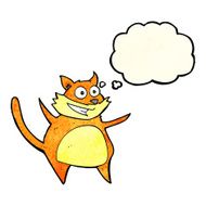 funny cartoon cat with thought bubble N3