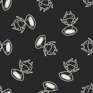 Doodle Robot seamless pattern background N33