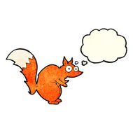 funny startled squirrel cartoon with thought bubble N3