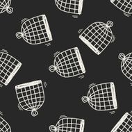 Doodle seamless pattern background N3