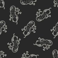 Doodle Lizard seamless pattern background