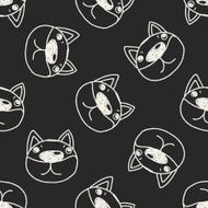 Doodle Dog seamless pattern background N5