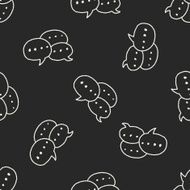 Doodle Dialog seamless pattern background