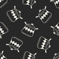 Doodle seamless pattern background N5