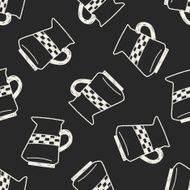 Doodle Kettle seamless pattern background N11