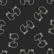 Doodle kitchen Gloves seamless pattern background N3