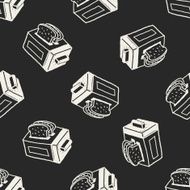 Doodle Toaster seamless pattern background