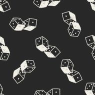 Doodle Dice seamless pattern background N3