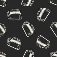 Doodle Tea seamless pattern background