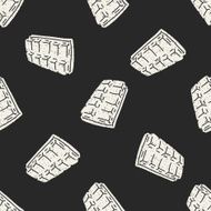 Doodle Chocolate seamless pattern background N3
