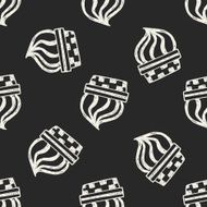 Doodle Icecream seamless pattern background N2