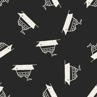 doodle yacht seamless pattern background