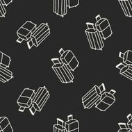 doodle trunk seamless pattern background
