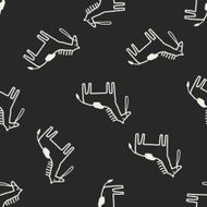 doodle horse seamless pattern background