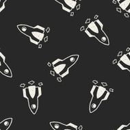 Doodle Rocket seamless pattern background N2
