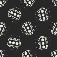 doodle traffic lights seamless pattern background