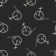 Doodle Bicycle seamless pattern background N2